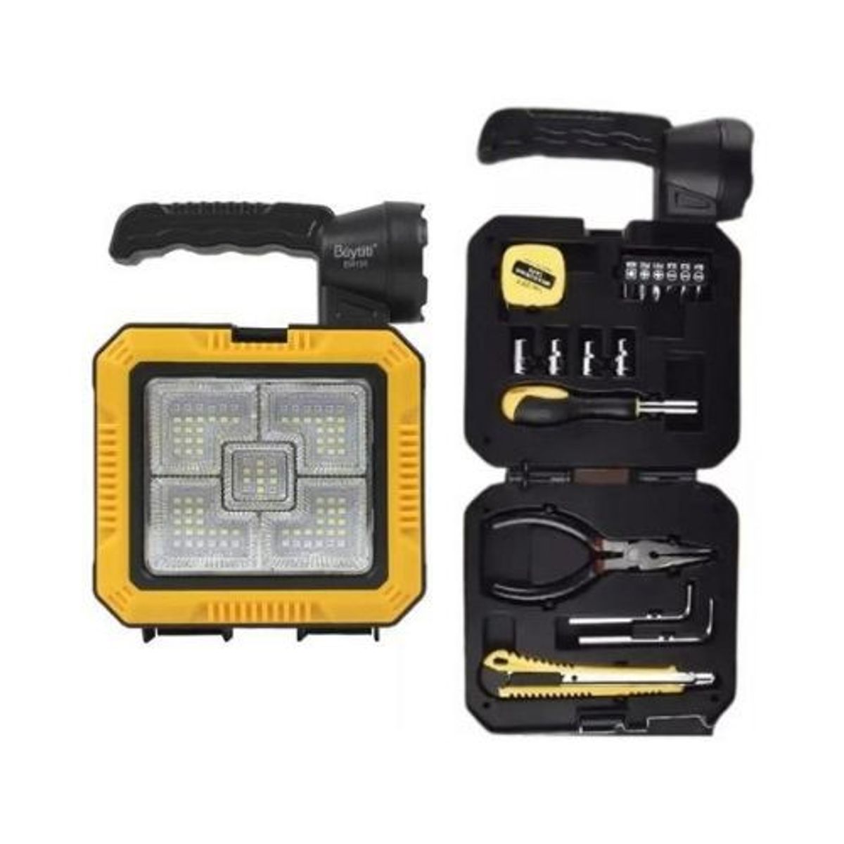 GENERICO - Lámpara Linterna Solar Led Portátil 4 en1 Kit De Herramientas