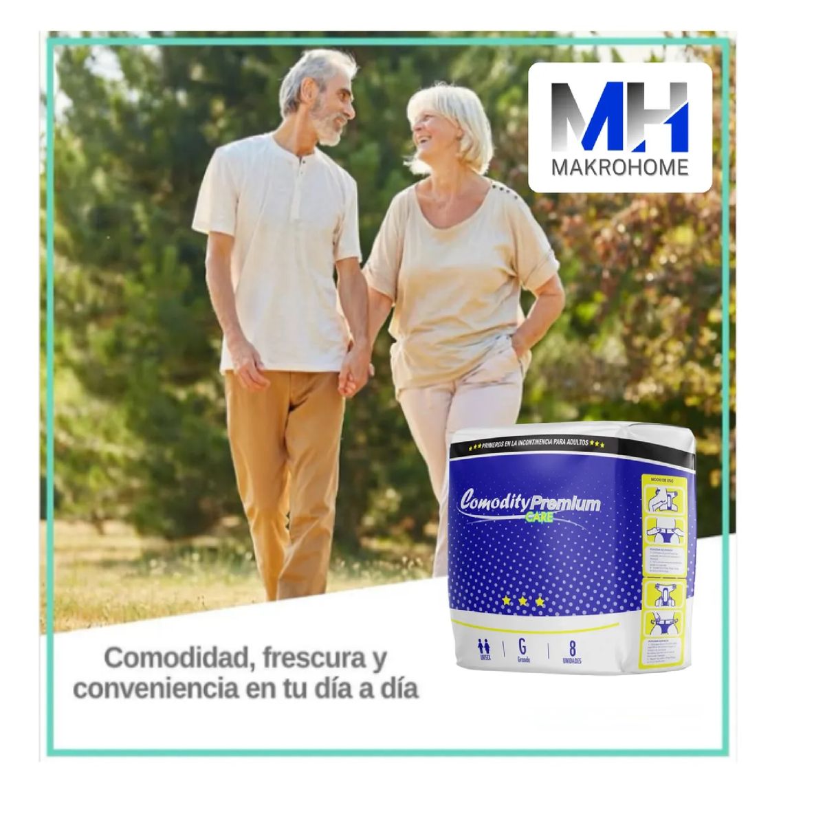 GENERICO - Pañal Adulto Comodity Premium Talla G Incontinencia Severa