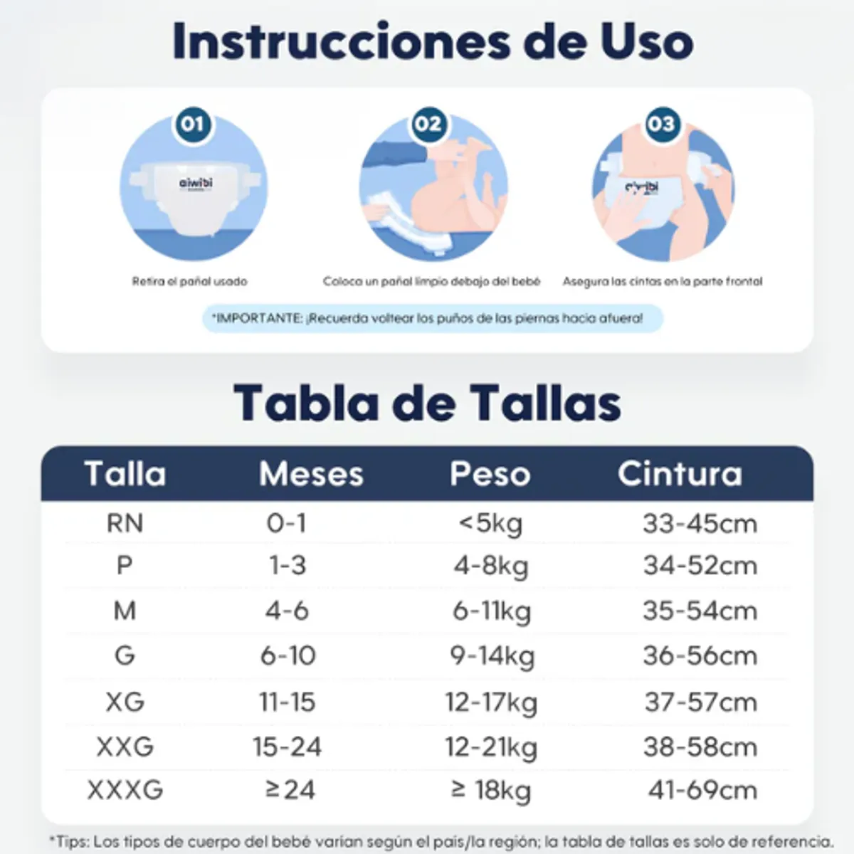 AIWIBI - Pañal Aiwibi Máxima Comodidad XG (Dulce Noche) 42