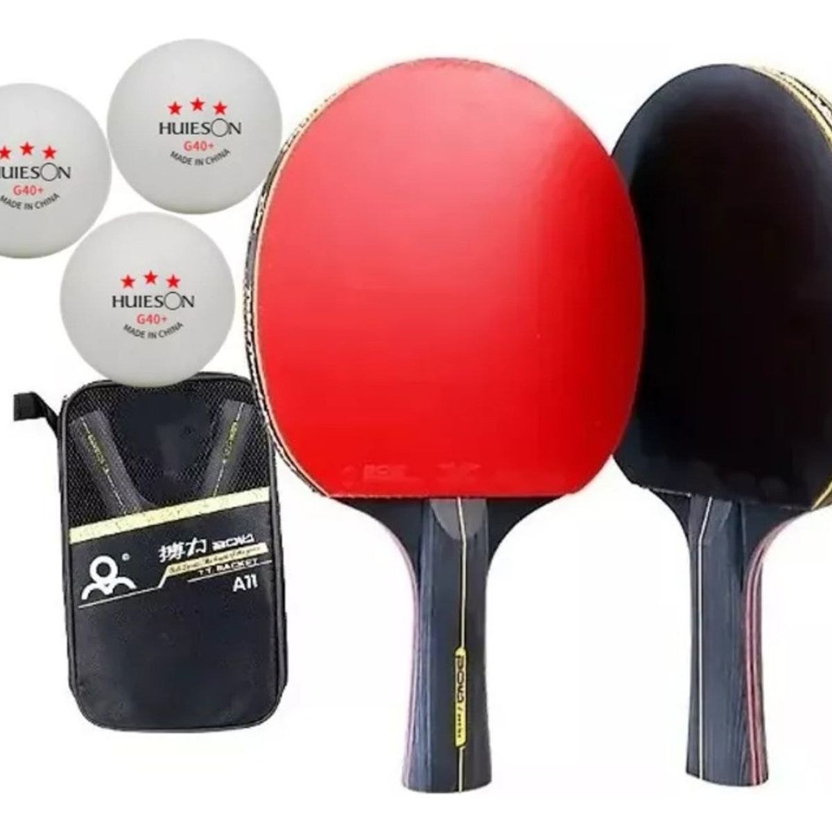 MUNDO MAGIA - Set 2 Paleta De Ping Pong Profesional 6 Star / Con Estuche