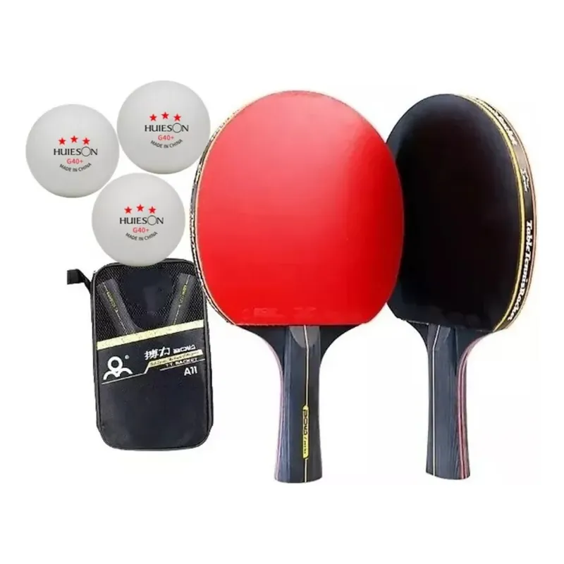 MUNDO MAGIA - Set 2 Paleta De Ping Pong Profesional 6 Star / Con Estuche