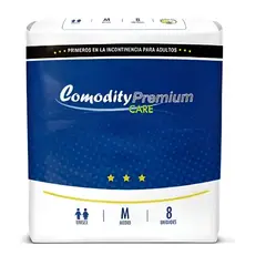 GENERICO - Pañal Adulto Comodity Premium M X8 Incontinencia Severa