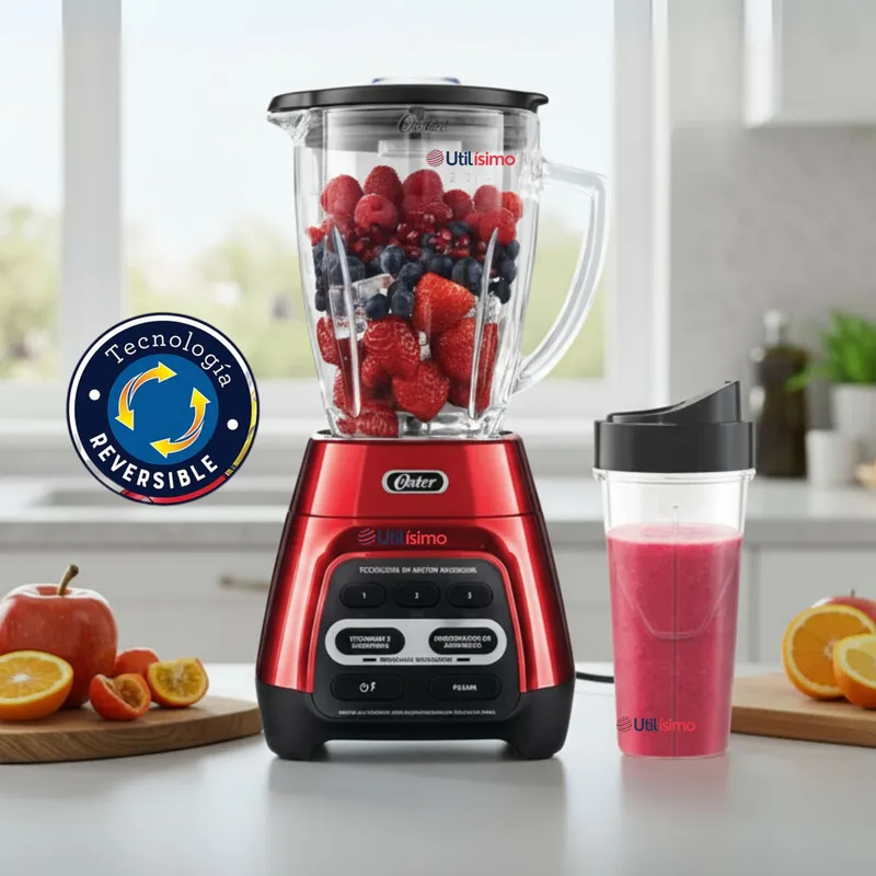 OSTER - Licuadora Oster® Programas Automáticos vaso Blend-N-Go BLSTPYG1310RBG