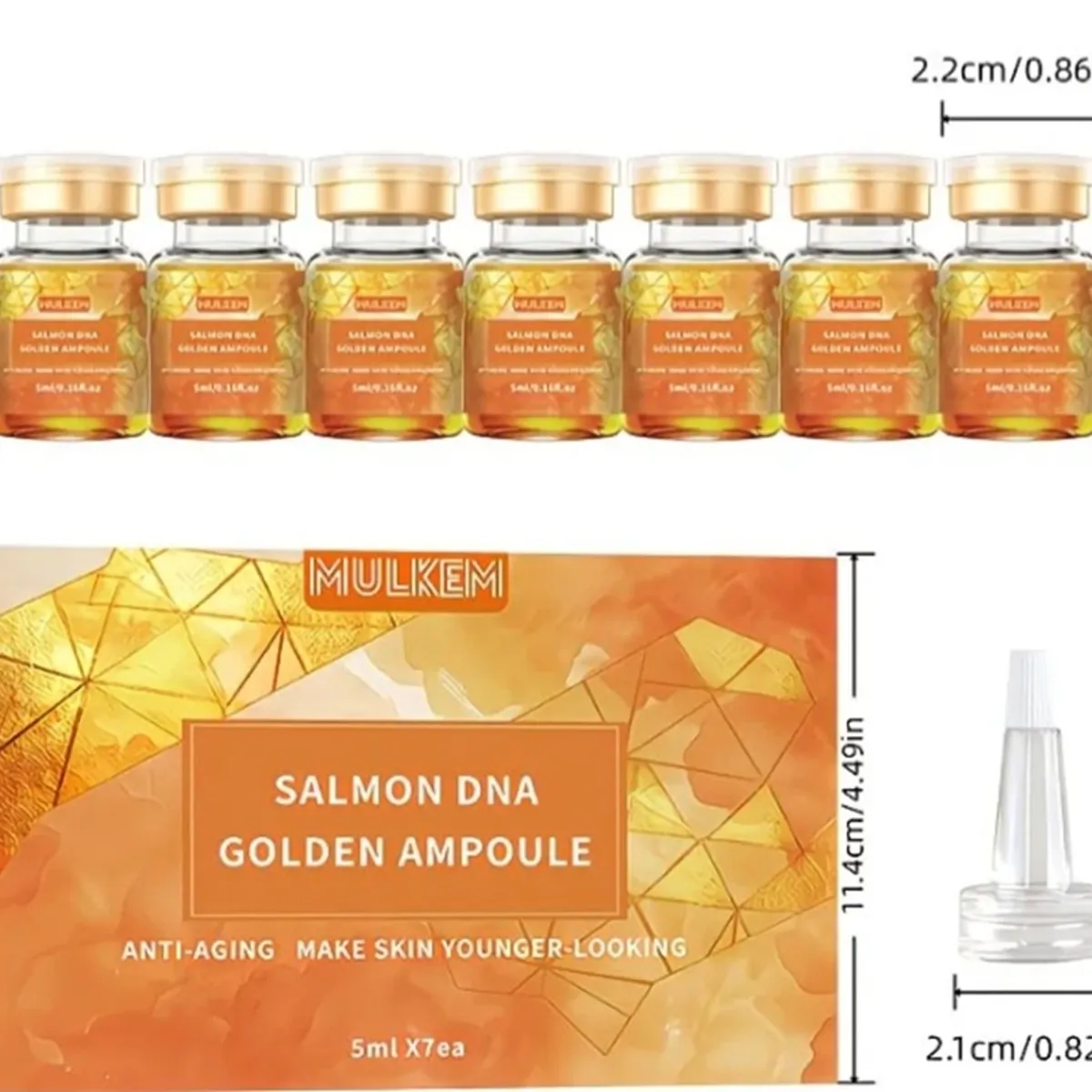 GENERICO - 7 Ampolla- Serum Facial DNA de Salmon Gold