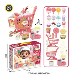 GENERICO - Mini Carrito De Supermercado Para Niños Accesorios Juguetes Rosado