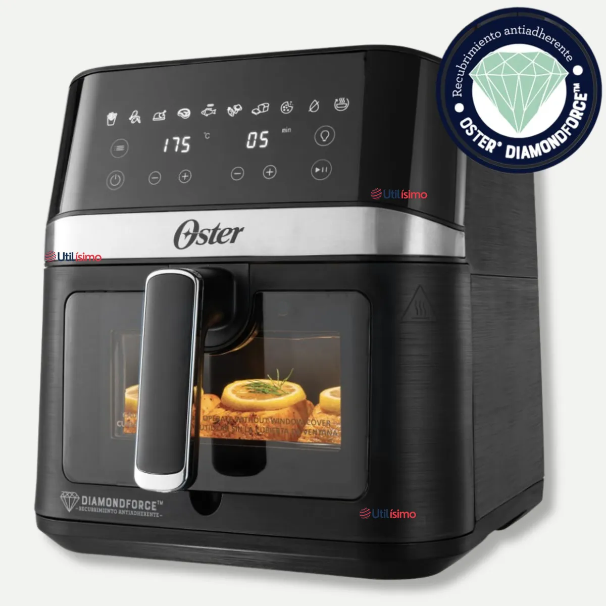 OSTER - Freidora de Aire Oster® DiamondForce Capacidad 6L CKSTAF60WDDF