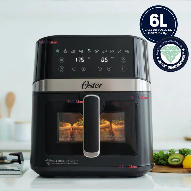 OSTER - Freidora de Aire Oster® DiamondForce Capacidad 6L CKSTAF60WDDF