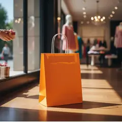 GENERICO - Bolsa de papel kraft naranja