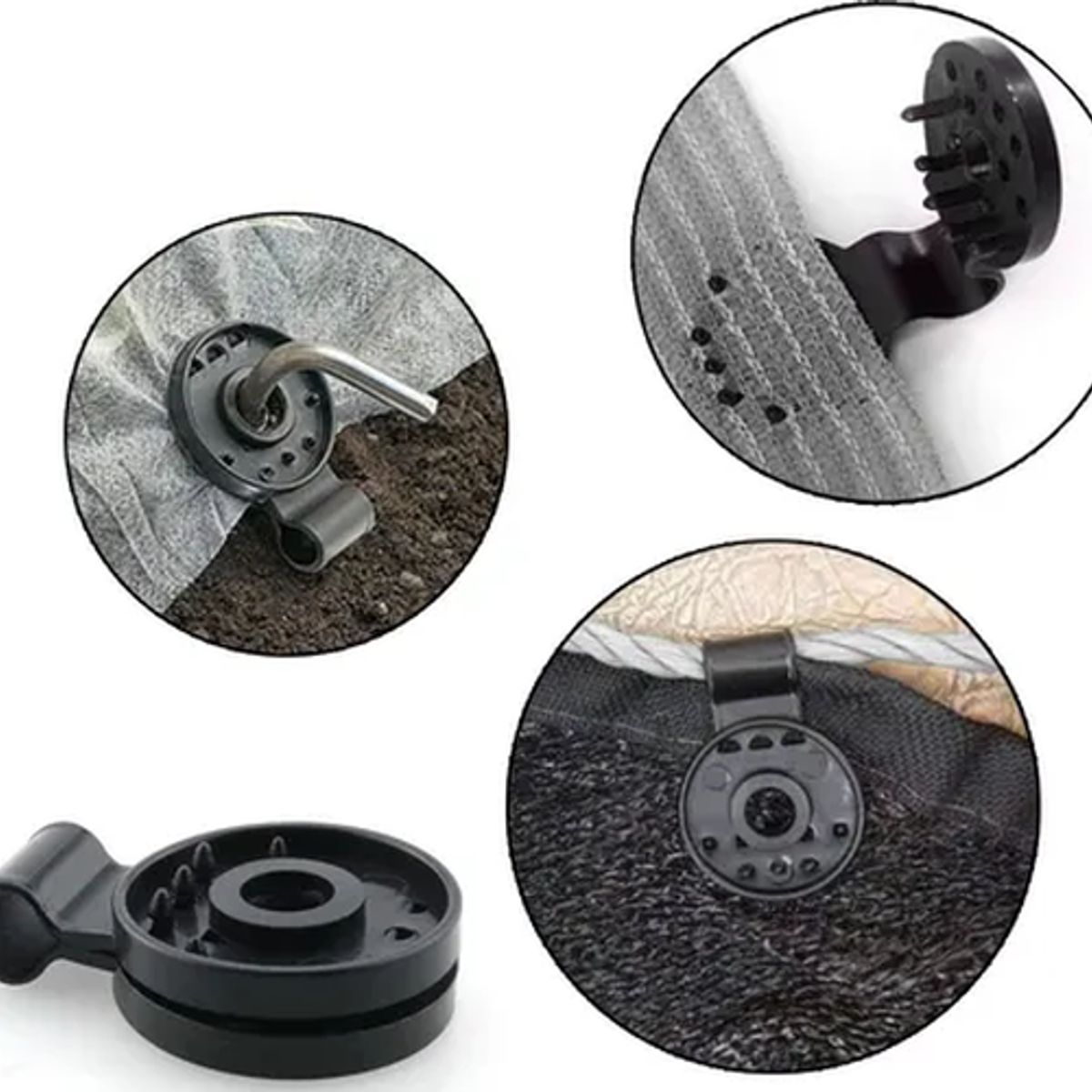 GENERICO - 10 clips lona toldo malla raschel gancho camping