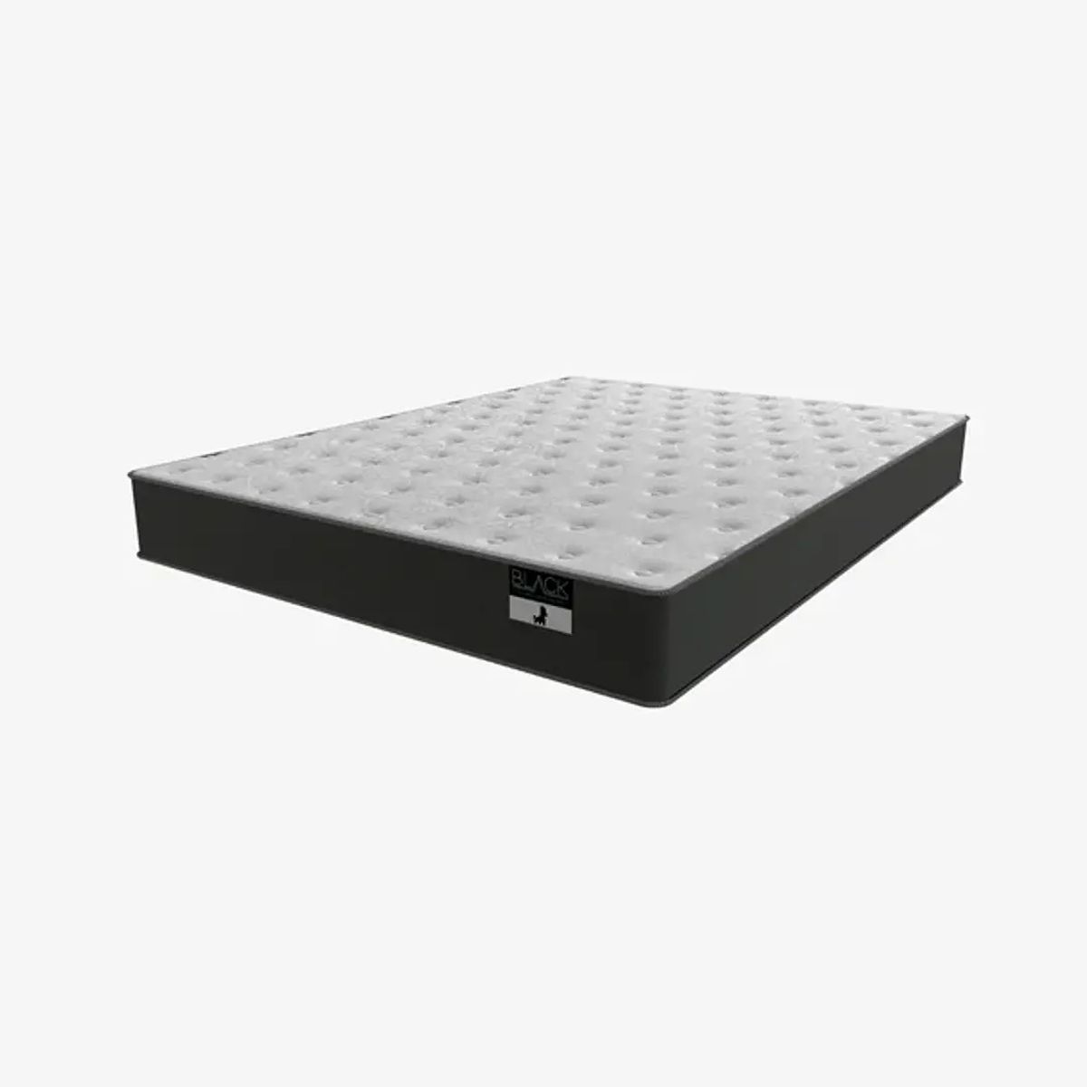 BLOCCARE - Cama Baul 2 Plazas + Colchon Black L200 / Con Ruedas DELUXE (Gris)