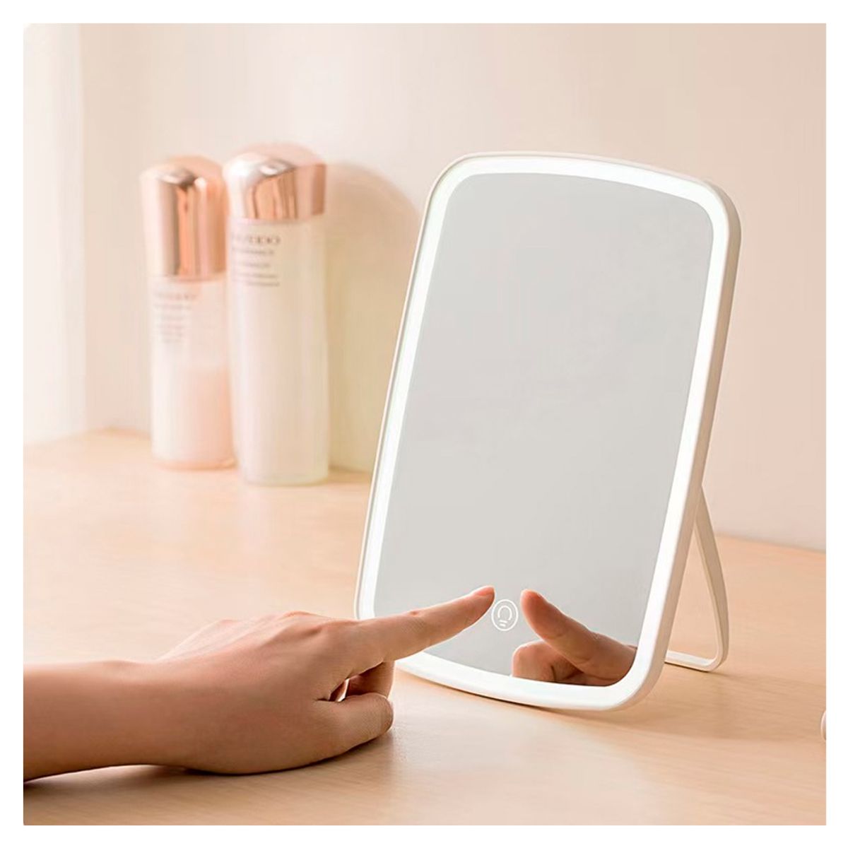 IRM - Espejo Led De Maquillaje Recargable Táctil Portátil Blanco…