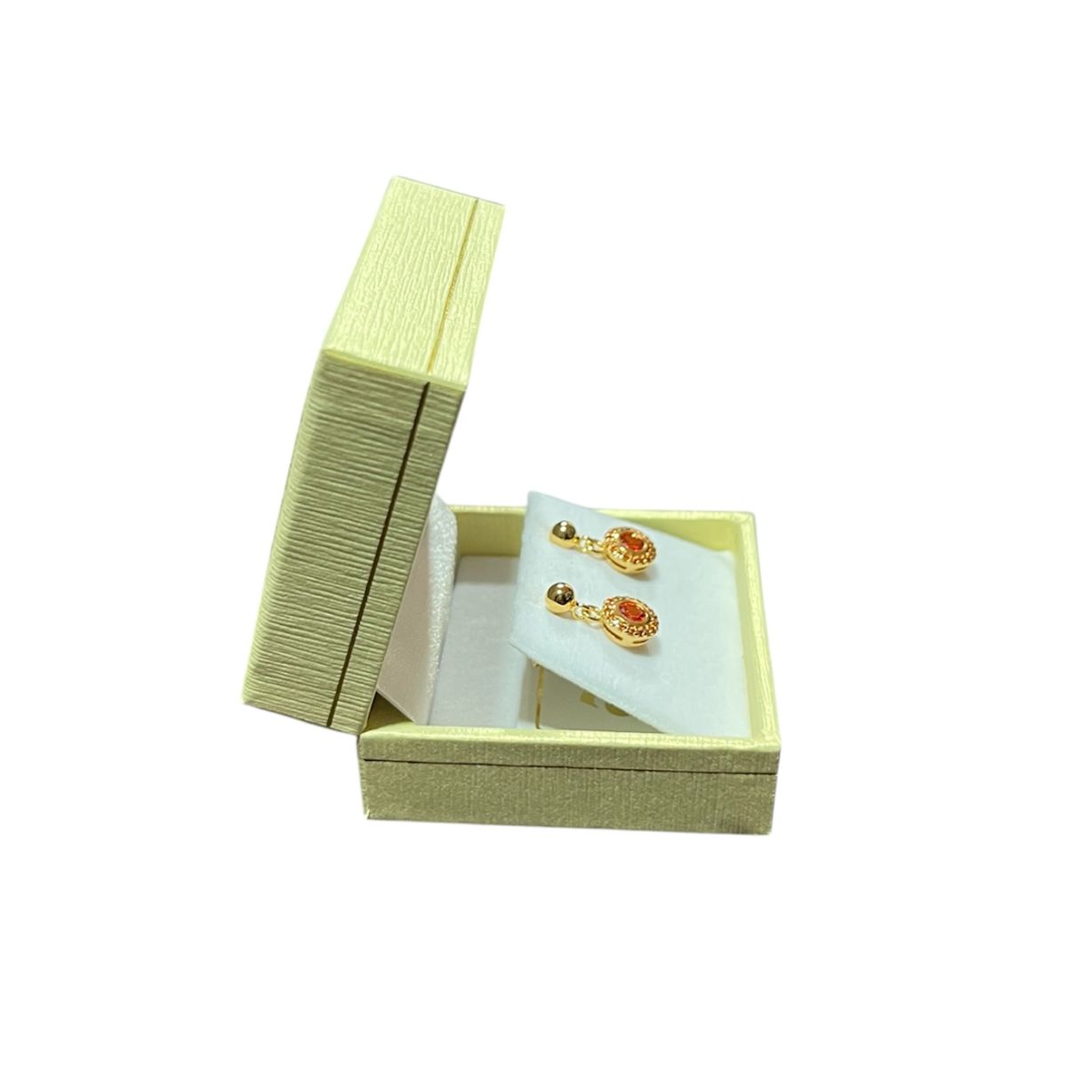 MALLORCA - Aros de Mallorca enchapado en oro 18K Vaioleth Circón Rojo