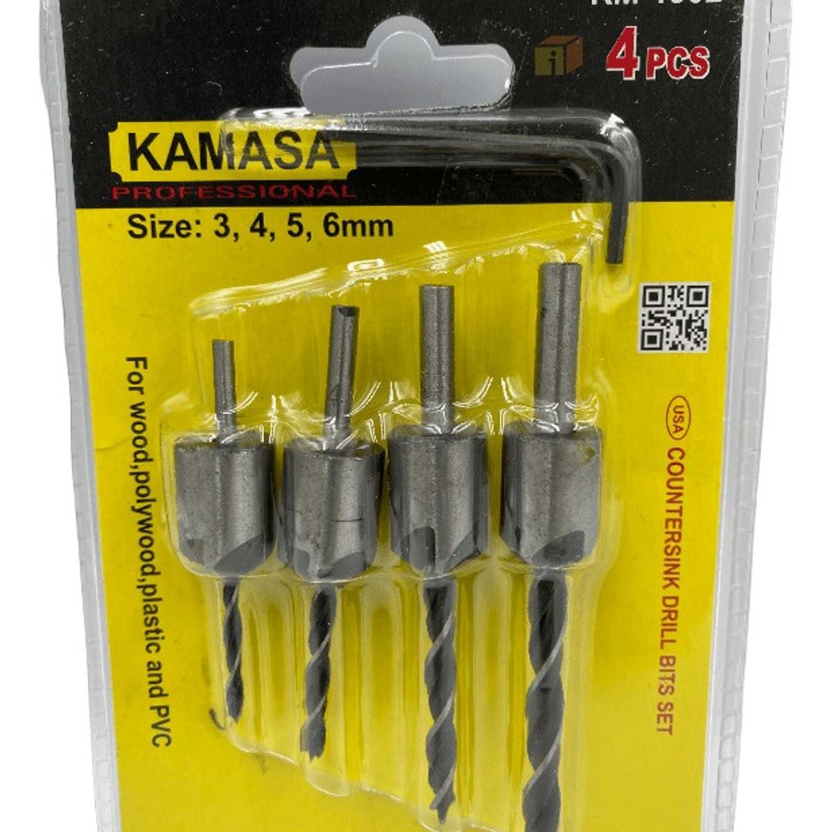 GENERICO - Set De Brocas Avellanadora 4 Piezas