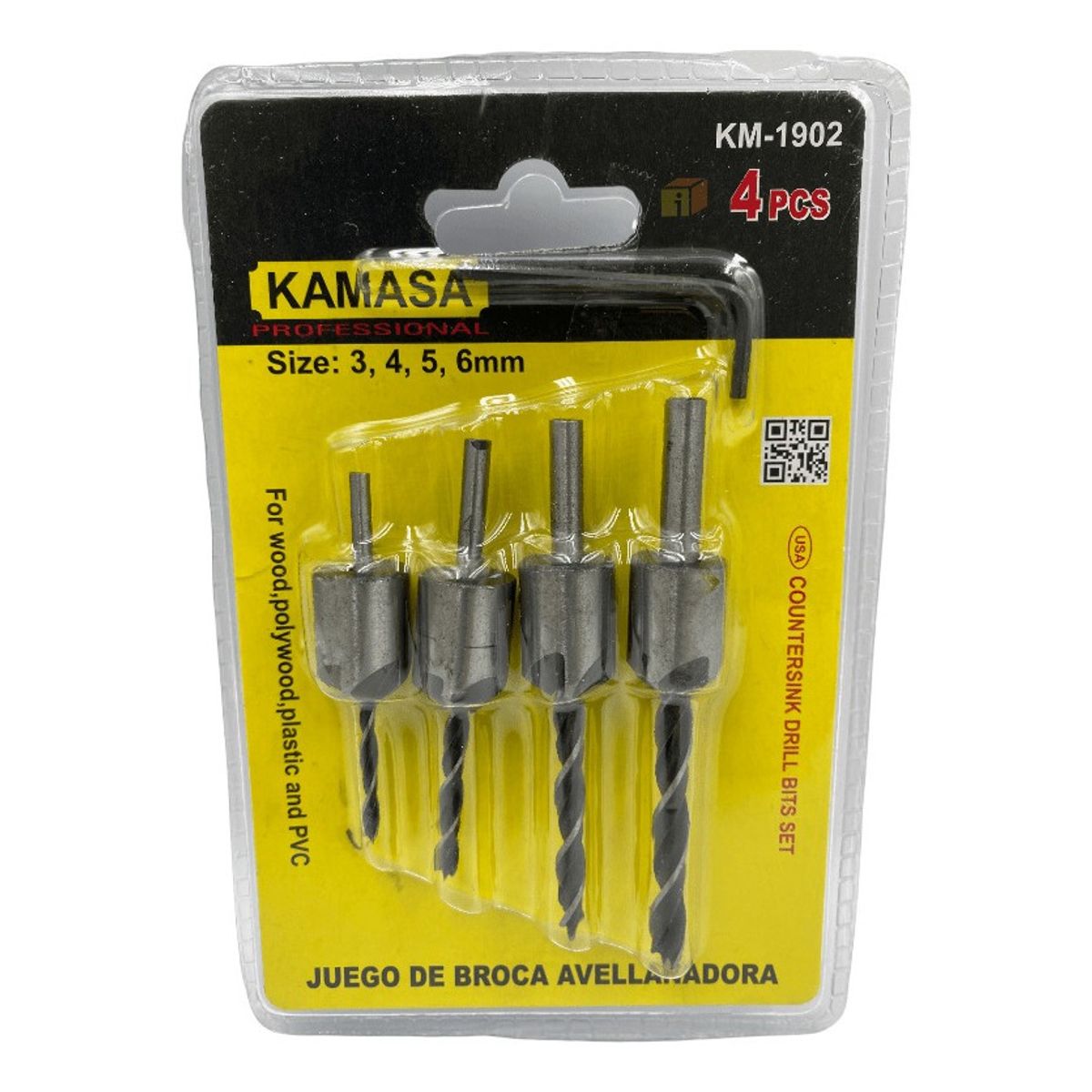 GENERICO - Set De Brocas Avellanadora 4 Piezas