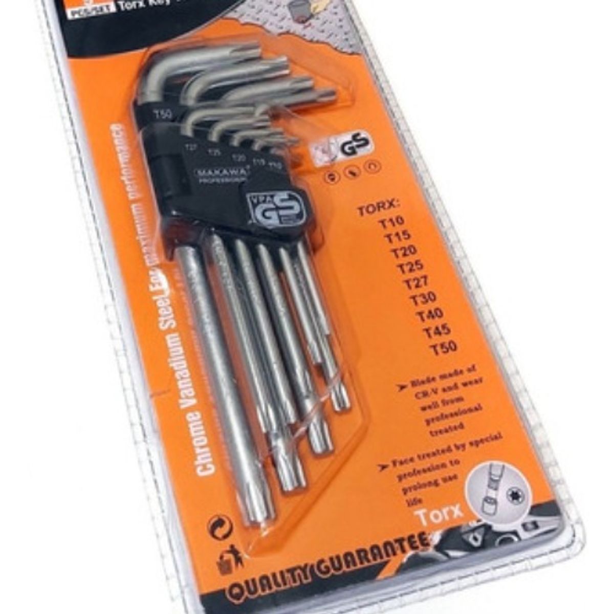 GENERICO - Set 9 Llaves Torx Estrella Uso Profesional