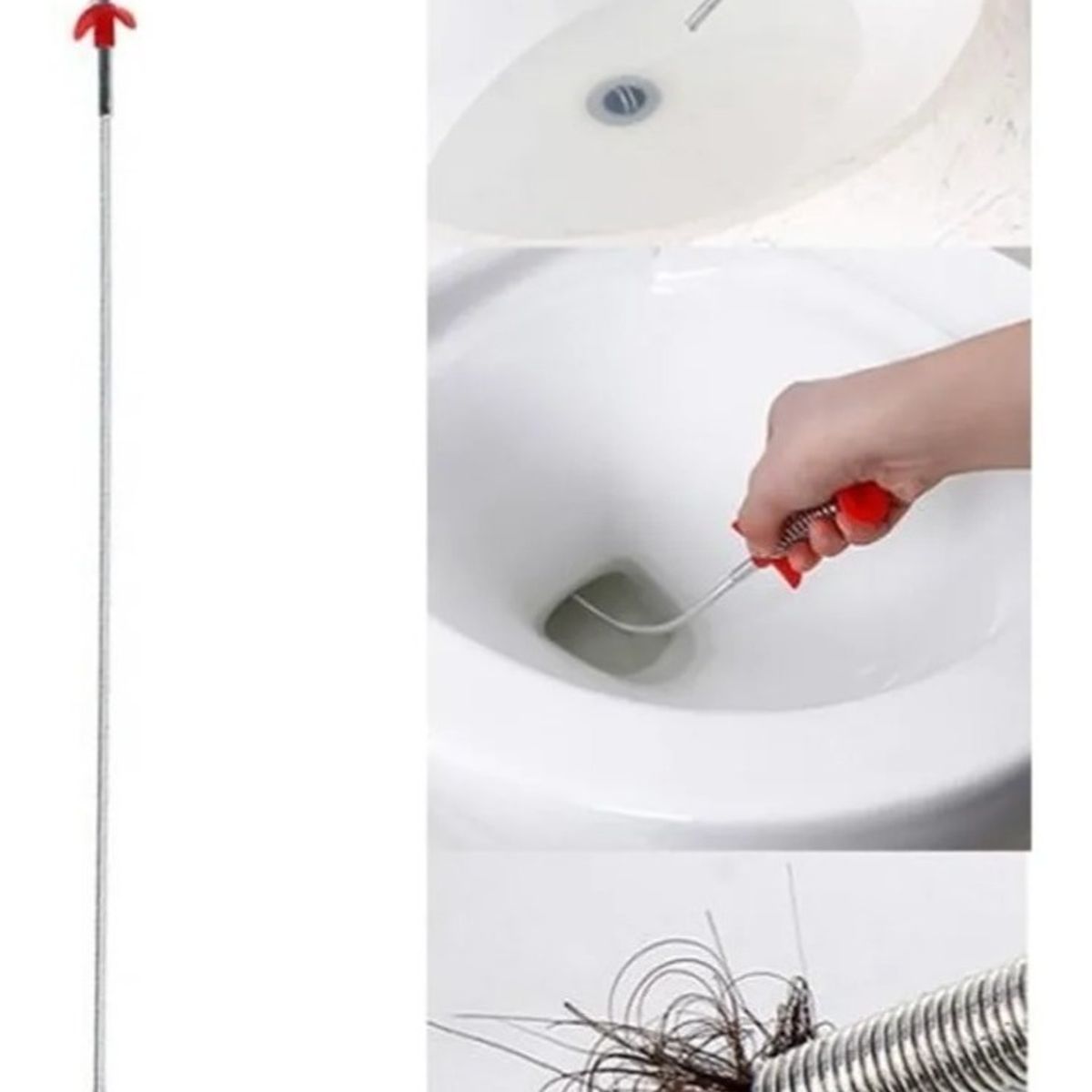 GENERICO - Destapa Cañerias Laucha Destapador Desagüe Con Agarre 16m