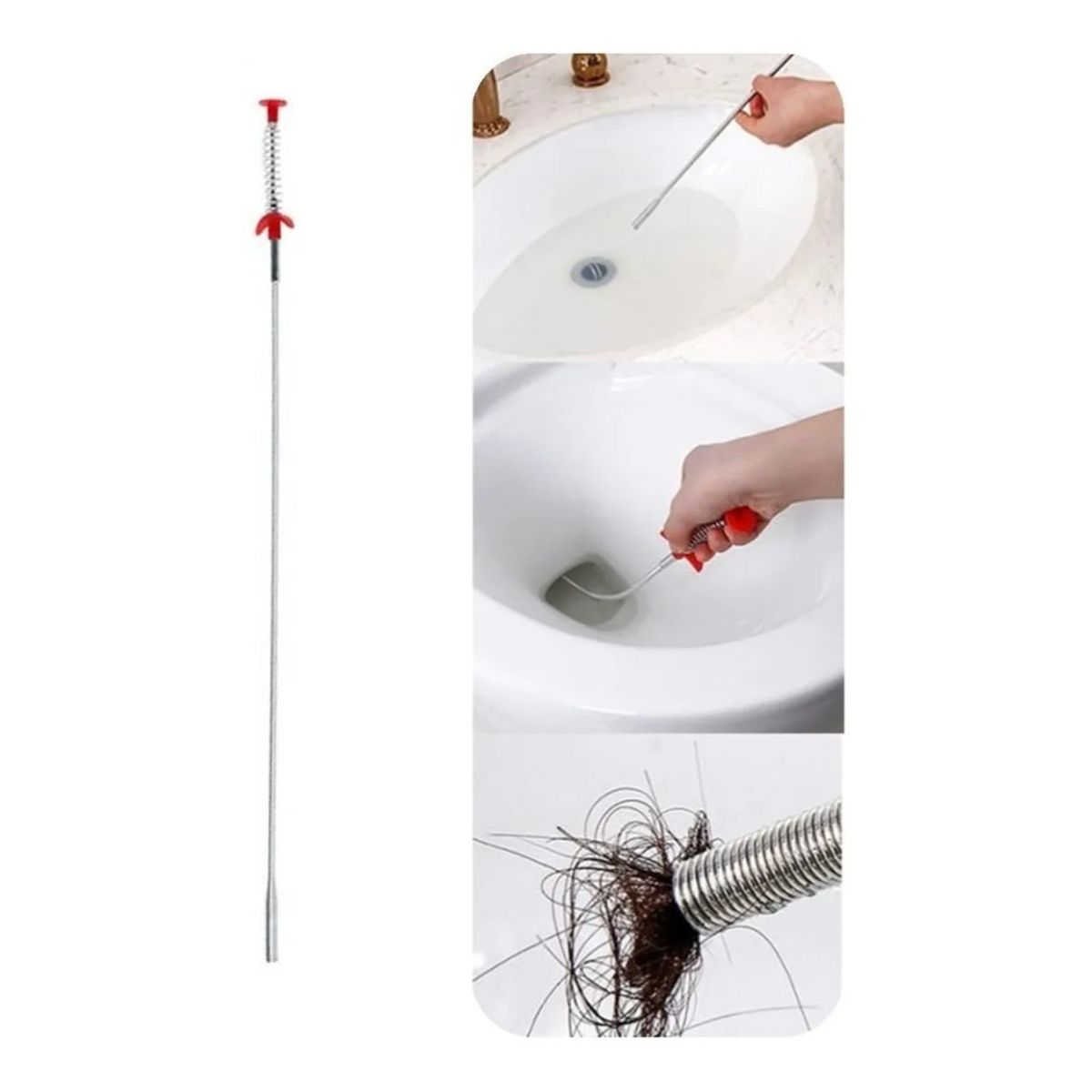 GENERICO - Destapa Cañerias Laucha Destapador Desagüe Con Agarre 16m