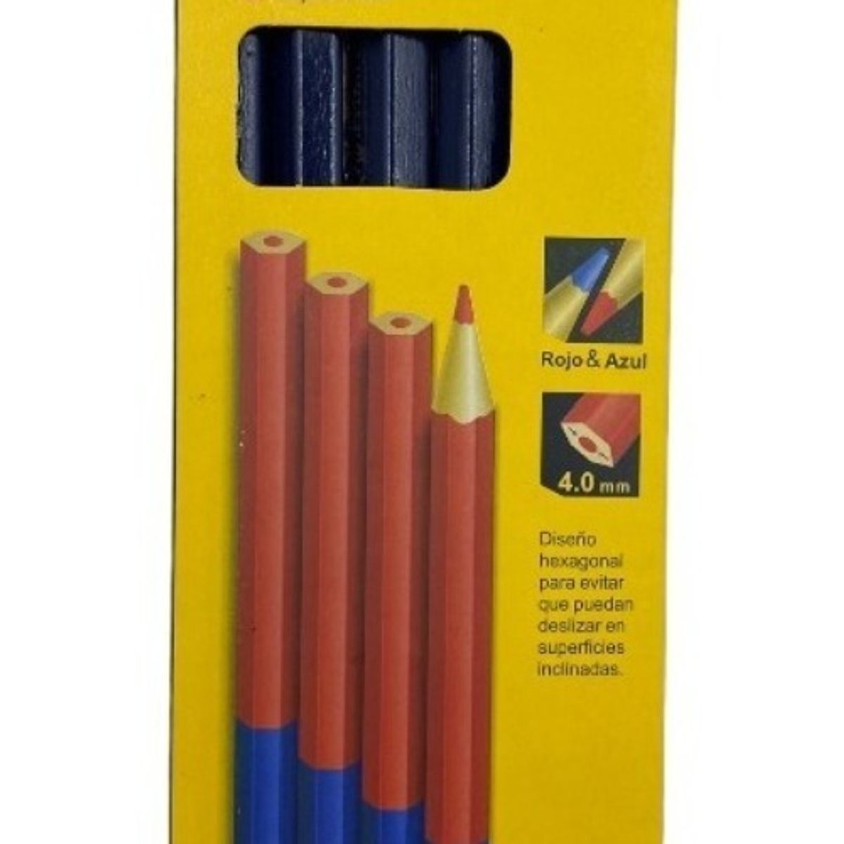 12 Lápiz Carpintero Bi-color Rojo Azul Uyustools, marca GENERICO - Foto Principal