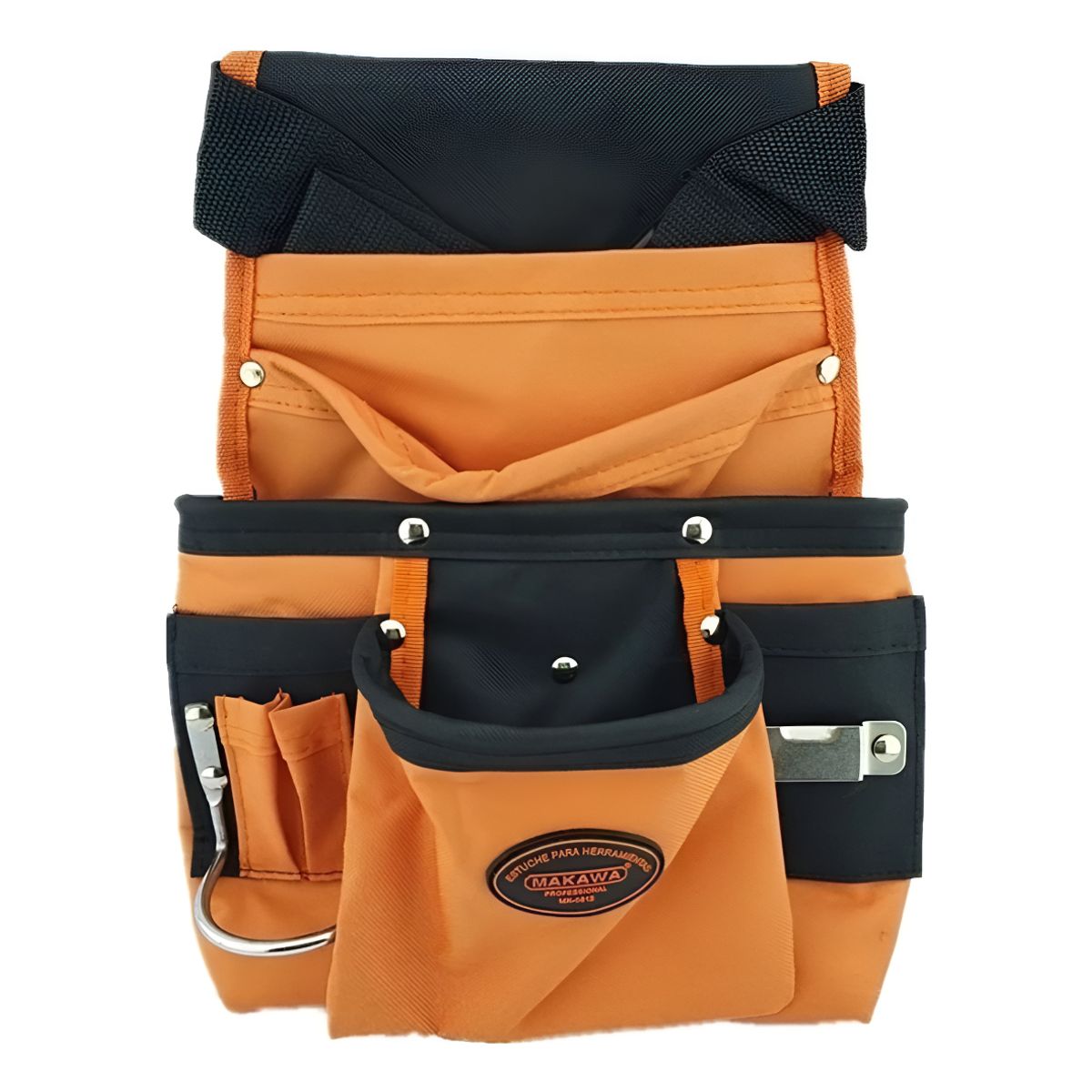 GENERICO - Coleto Carpintero Simple Con Porta Martillo Mk Naranja