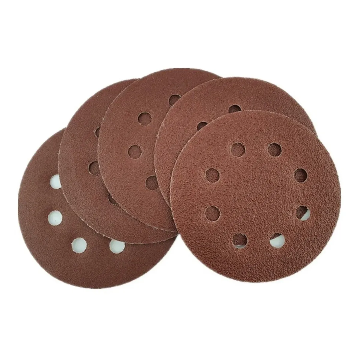 GENERICO - 5 Disco Lija Para Pulir 115mm Velcro Grano Variado