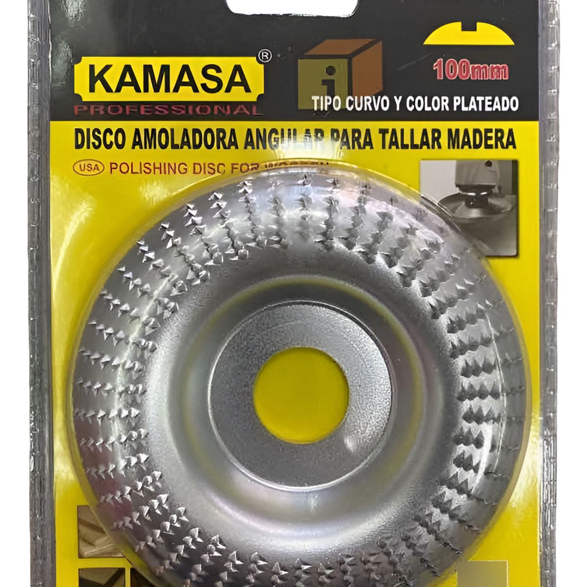 GENERICO - Disco Abrasivo Curvo Para Lijado De Angulo De Madera 100mm