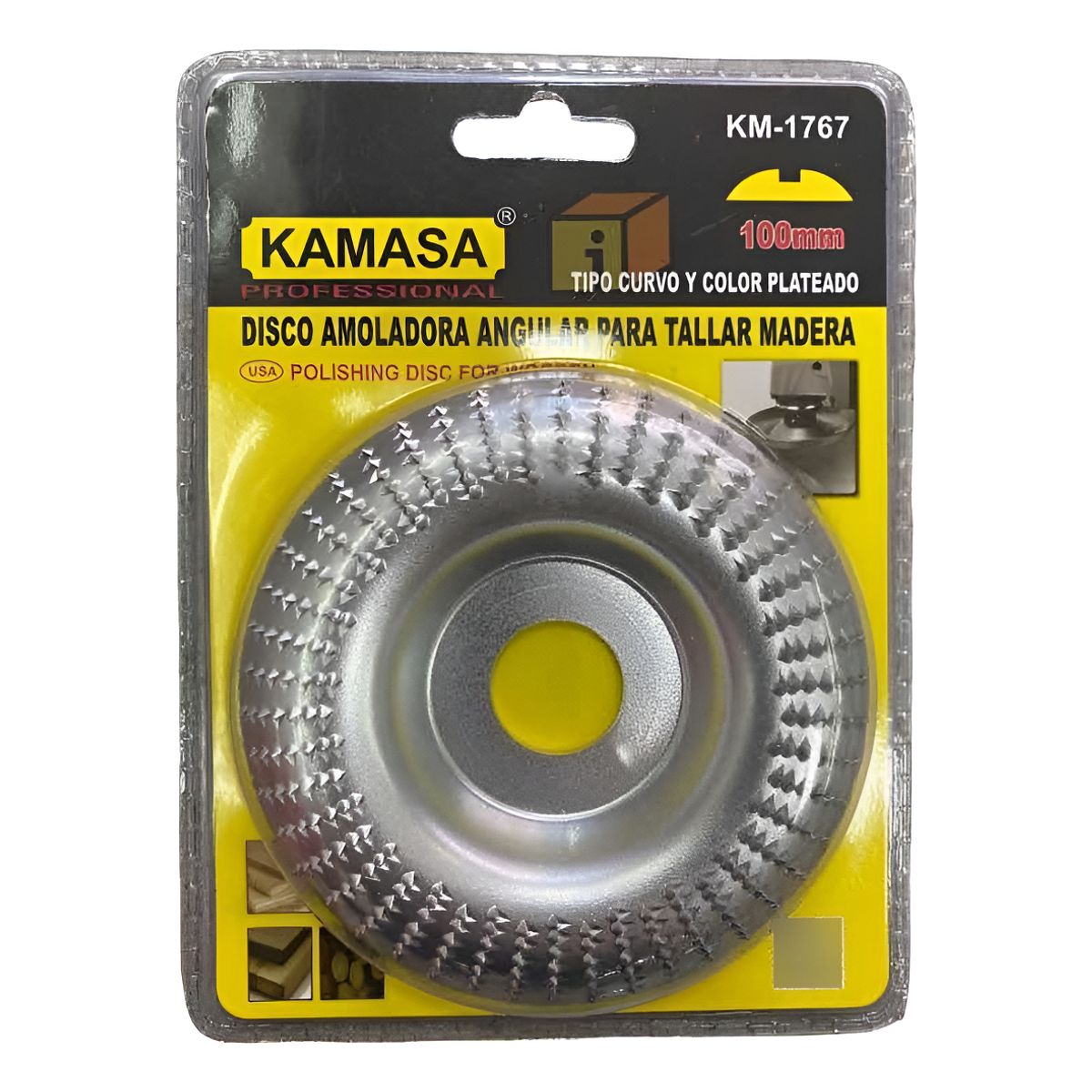 GENERICO - Disco Abrasivo Curvo Para Lijado De Angulo De Madera 100mm