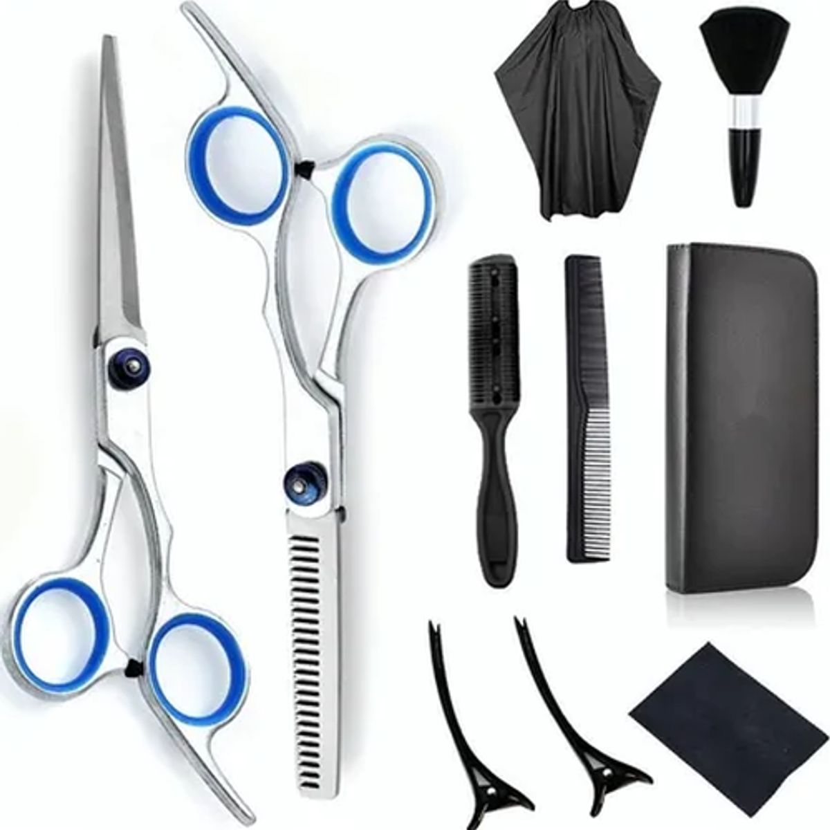 GENERICO - Set 10 tijeras cortar pelo peluquería
