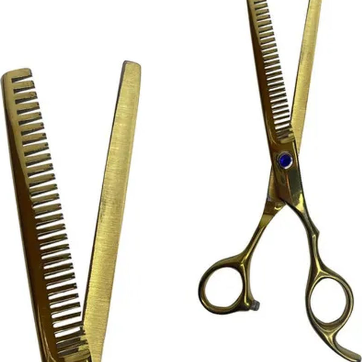 GENERICO - Set 2 tijeras esculpir + corta pelo color dorado