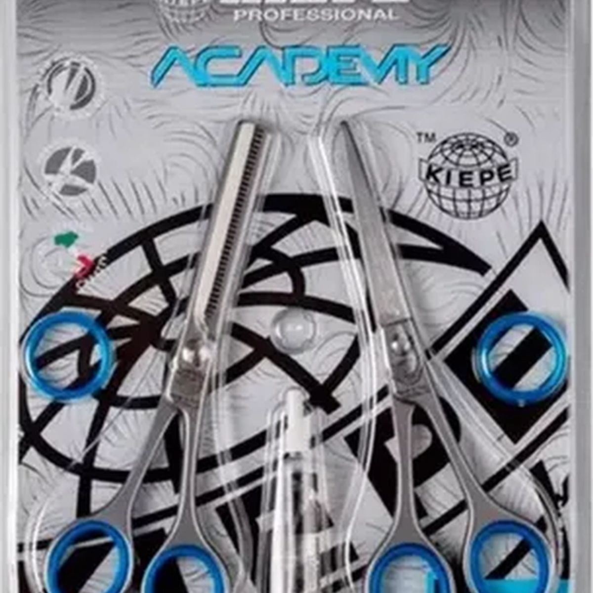 GENERICO - Set tijeras Kiepe Academy 55 profesional plateado