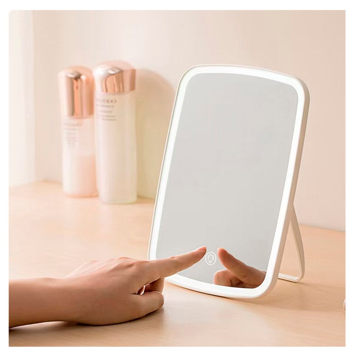 IRM - Espejo Led De Maquillaje Recargable Táctil Portátil Blanco…