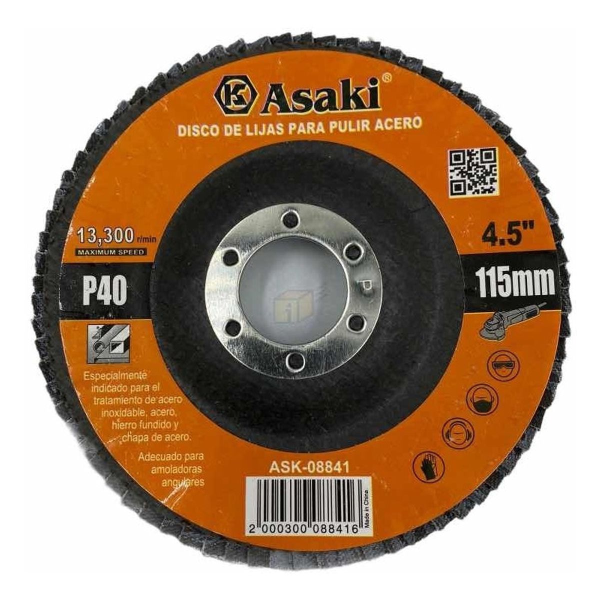 GENERICO - 10 Disco Lija Flap Traslapado Para Pulir Metal 115mm