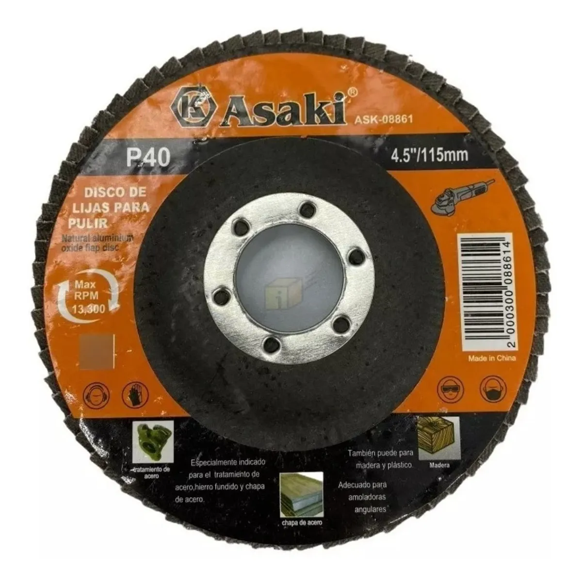 GENERICO - 10 Discos Lija Flap Traslapados 4 12 Acero Metal Madera