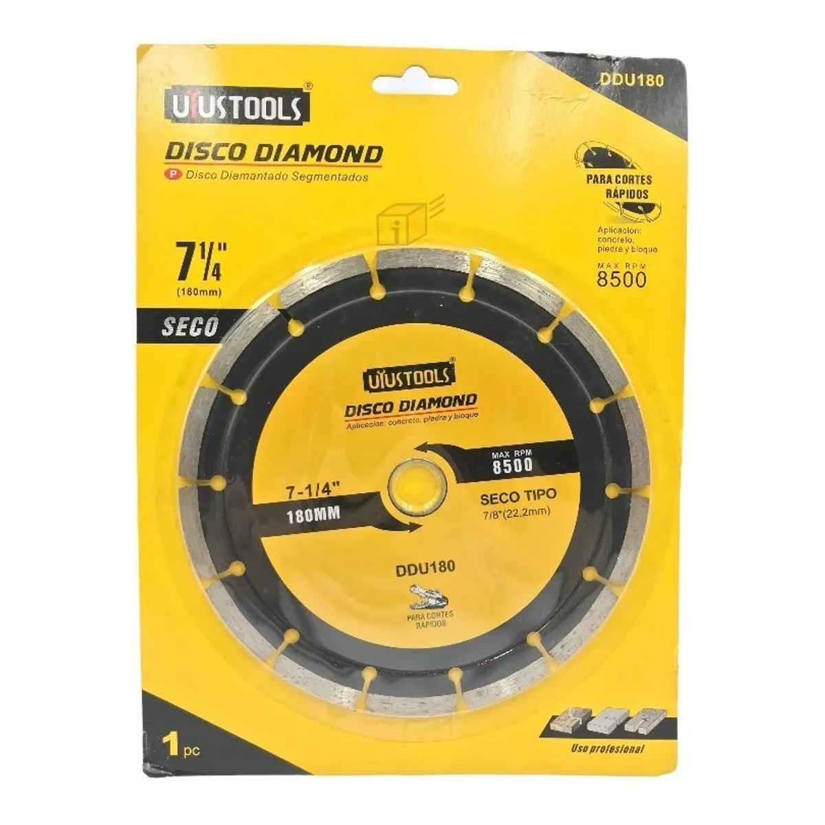 GENERICO - Disco Diamantado Segmentado 7 14 180mm Para Concreto Ddu180
