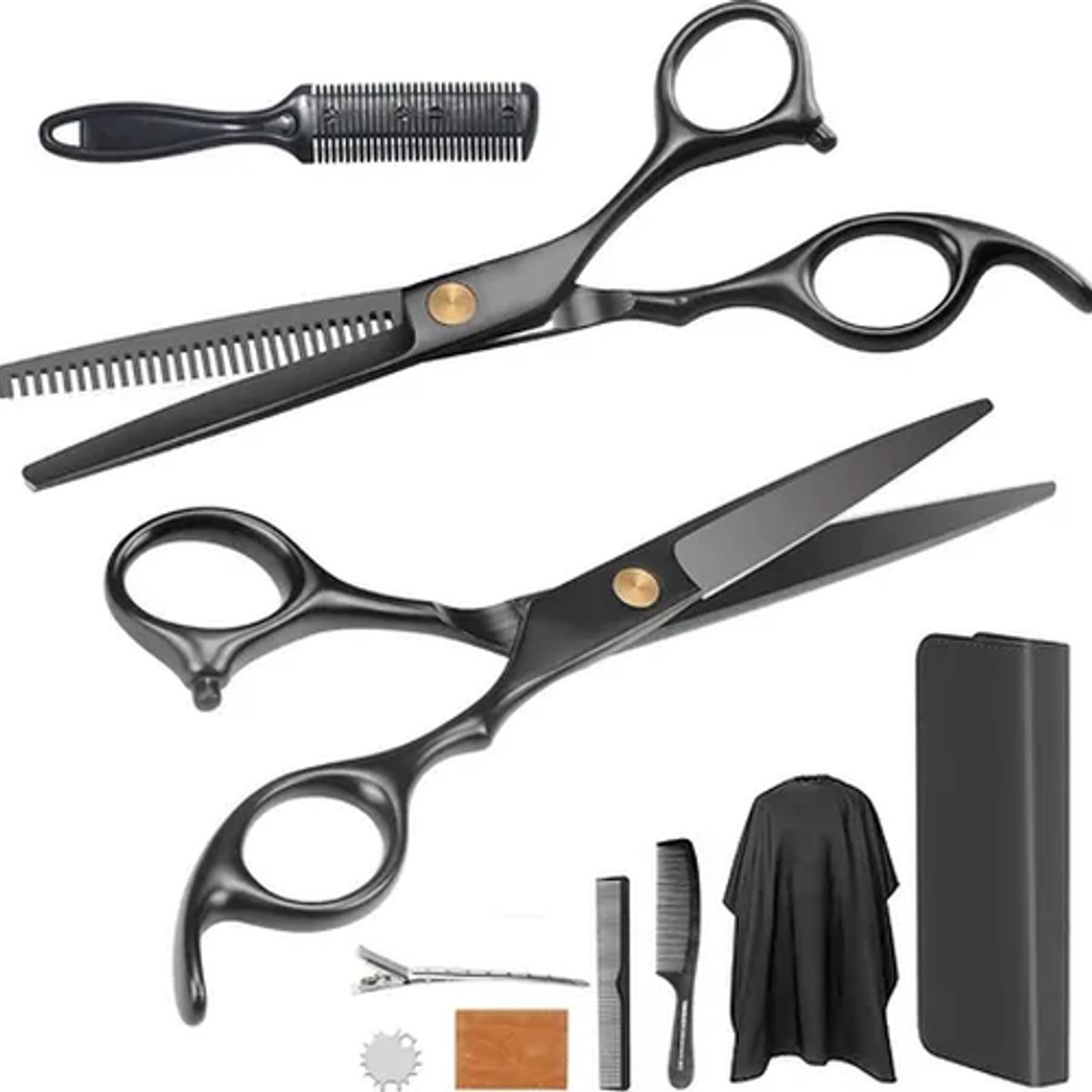 GENERICO - Set tijeras peluquería barbería profesional