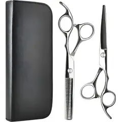 GENERICO - Set tijeras filo navaja + entresacadora