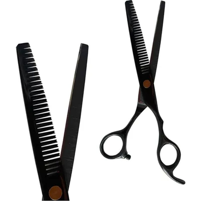 GENERICO - Kit tijeras filo entresacadora + set peines