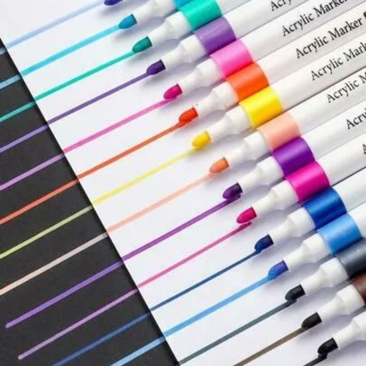 GENERICO - Set de 60 Marcadores Acrílicos Lavables