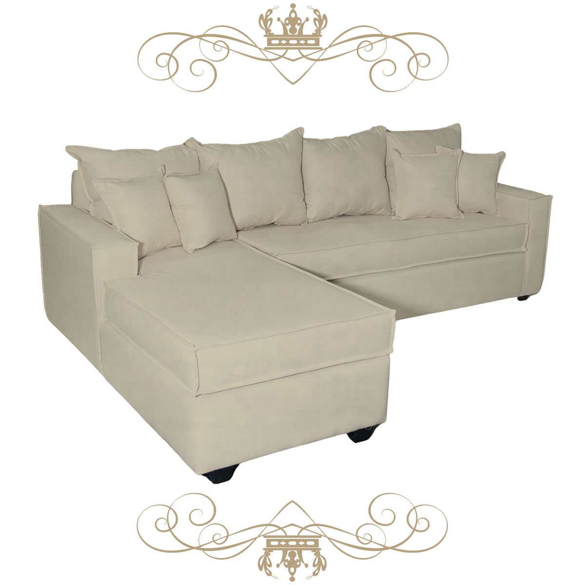 LIVINGYTERRAZAS CL - Sofá L Izquierda Homero CHL 250x175 Paquetes de Resortes Beige