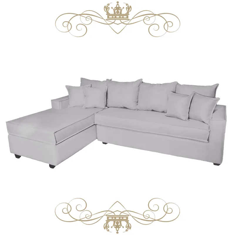 LIVINGYTERRAZAS CL - Sofá L Izquierda Homero CHL 250x175 Paquetes de Resortes Gris Claro