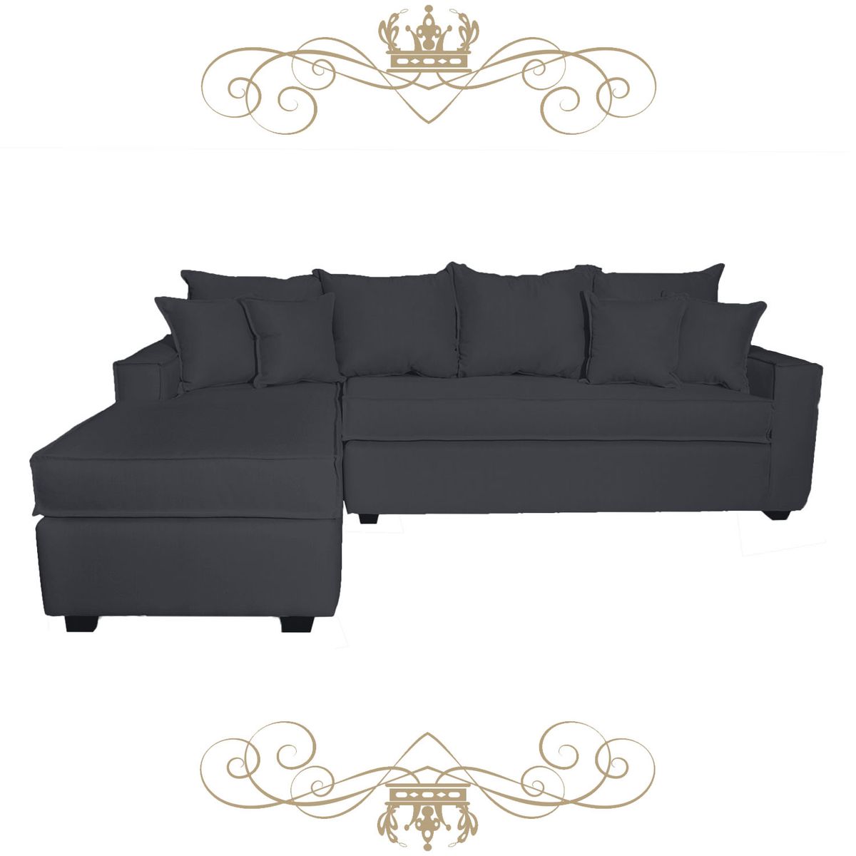 LIVINGYTERRAZAS CL - Sofá L Izquierda Homero CHL 250x175 Paquetes de Resortes Gris Marengo