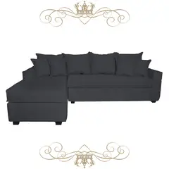 LIVINGYTERRAZAS CL - Sofá L Izquierda Homero CHL 250x175 Paquetes de Resortes Gris Marengo