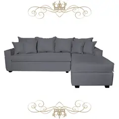 LIVINGYTERRAZAS CL - Sofá L Derecha Homero CHL 250x175 Paquetes de Resortes Gris Medio