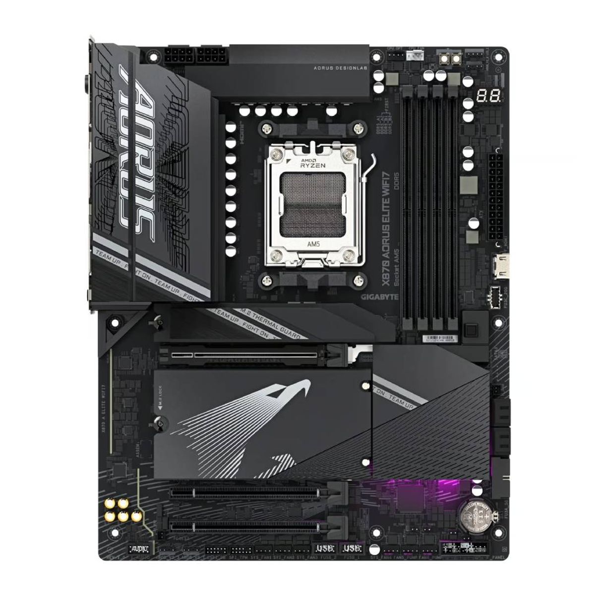 GIGABYTE - Placa Madre X870 Aorus ELITE WIFI 7, AM5, DDR5, M.2 5.0, ATX