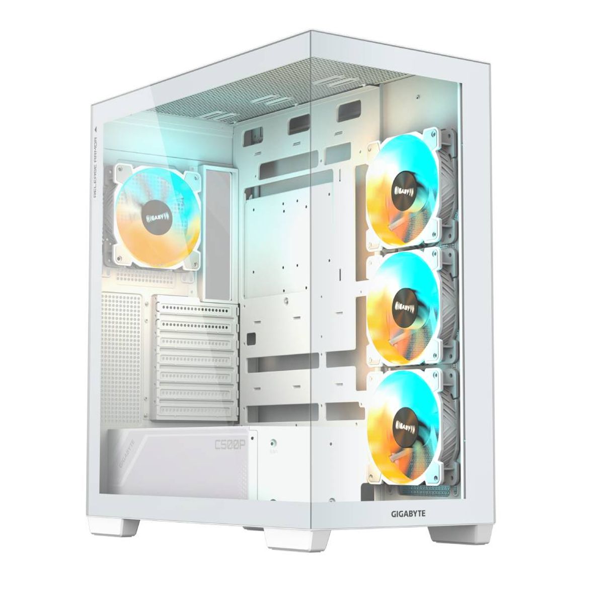 GIGABYTE - Gabinete Gigabyte C500 Panoramic Vidrio Templado ATX Blanco