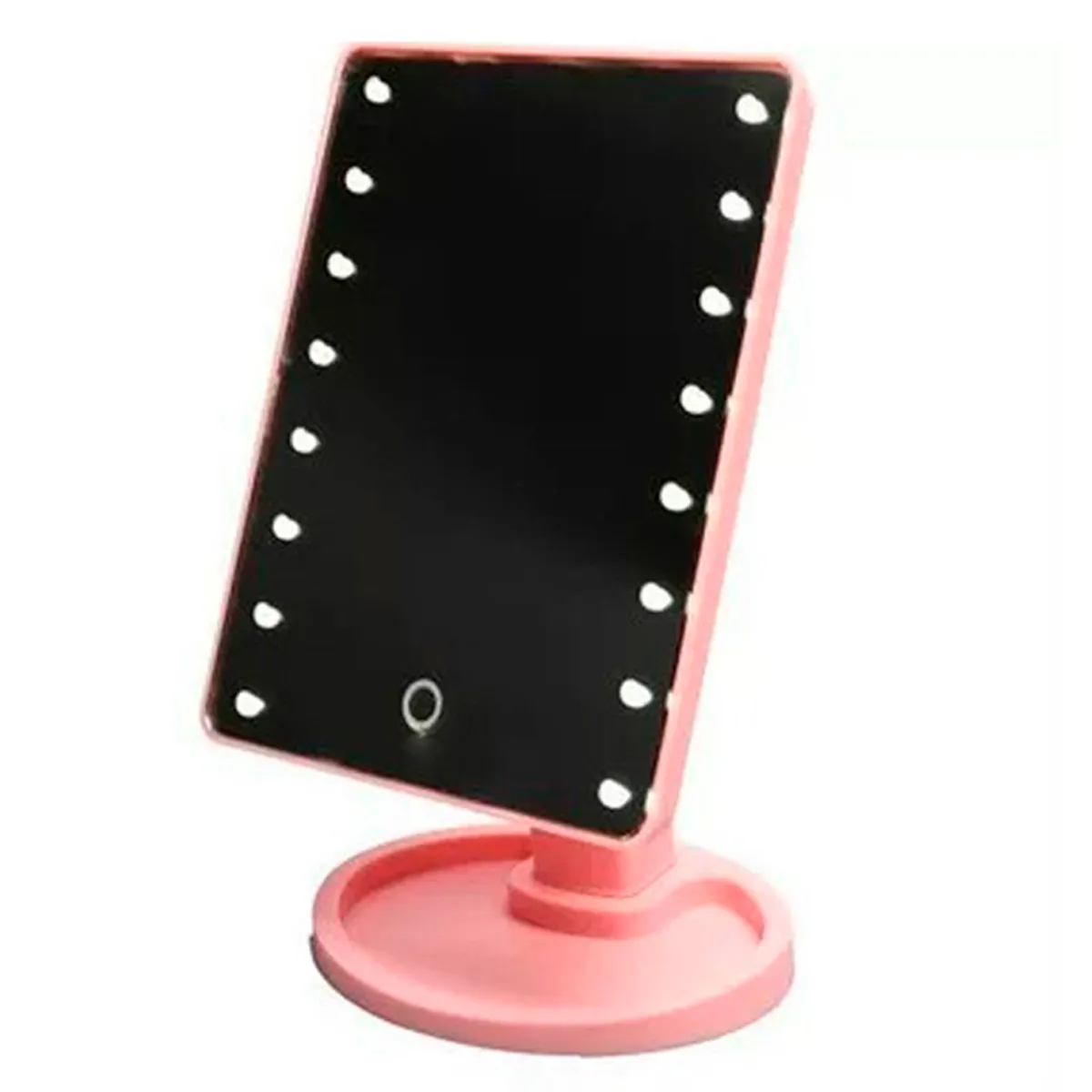 IRM - Espejo Led De Maquillaje Recargable Táctil Giratorio 360 Rosa…