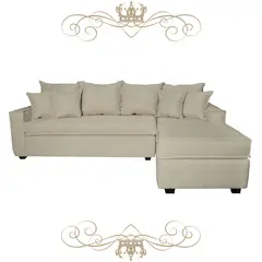 LIVINGYTERRAZAS CL - Sofá L Derecha Homero CHL 250x175 Paquetes de Resortes Beige