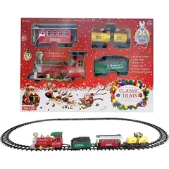 GENERICO - Tren Clásico De Navidad Luz Sonido Grande Con Santa Claus