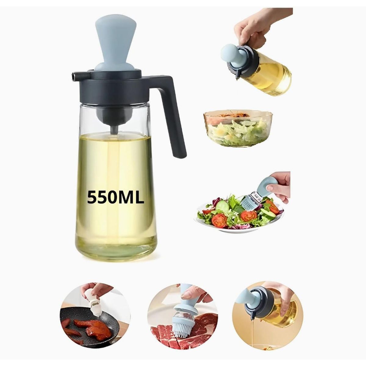 GENERICO - Botella Dispensador De Aceite 500 ML Con Brocha Incluida