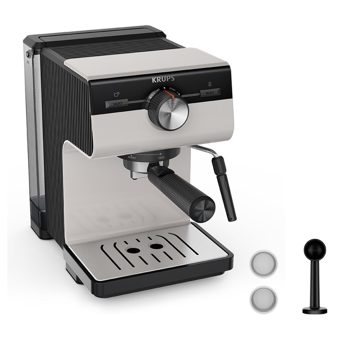 KRUPS - Cafetera Espresso Authentic Gris Krups