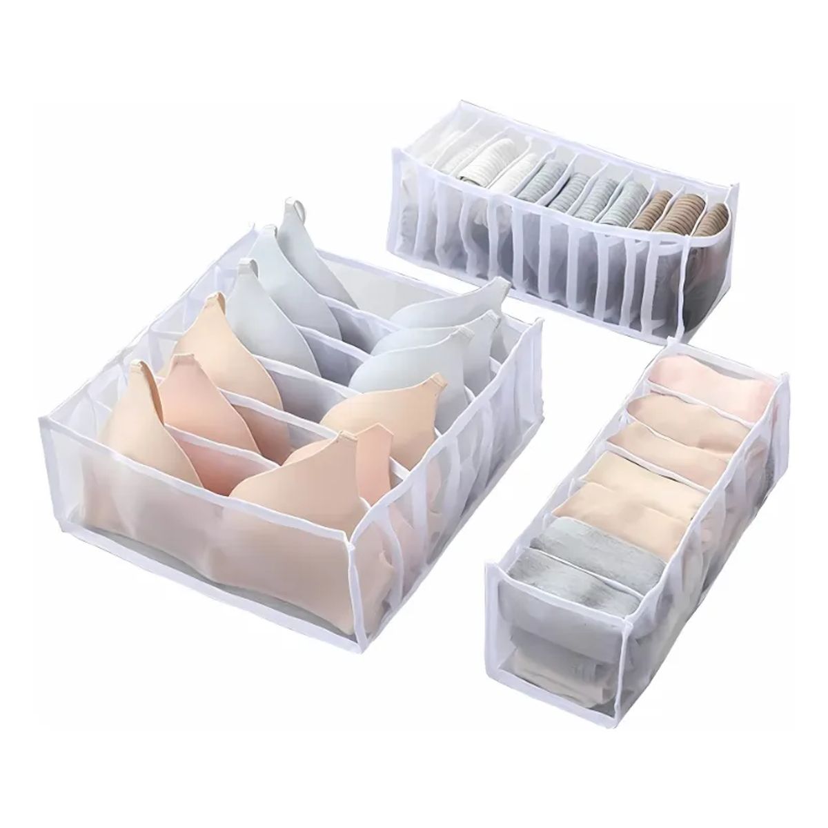 BELIDASHOP - Set 3 Organizadores Ropa Interior Closet Hogar Armario